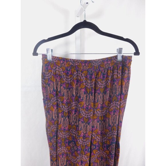 Mossimo Supply Co Pants Womens Small Purple Boho Floral Rayon Joggers Drawstring - Picture 6 of 11